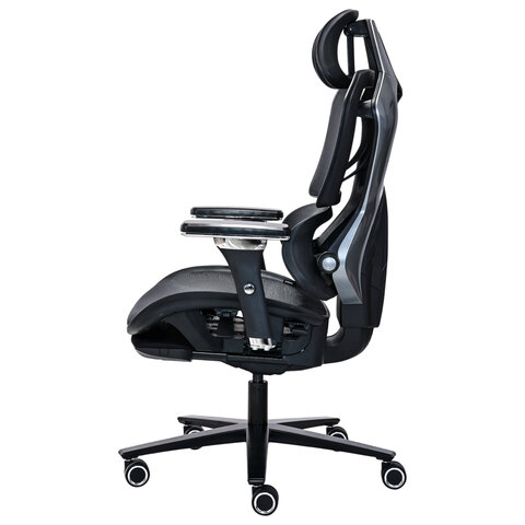 Кресло ATRONE "Optimus ER-707", адаптивный механизм со слайдером, сетка, черный/серый, 532967