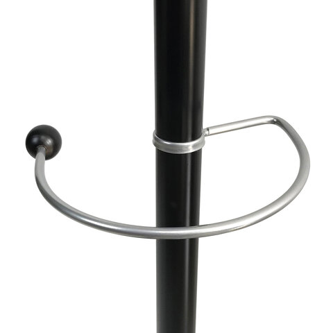 Вешалка-стойка BRABIX "CR-8342" на мраморном диске, металл, 5+4 крючка, цвет черный, 606439