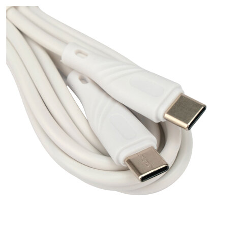 Кабель USB 2.0 Type-C-Type-C, 2 м, CABLEXPERT, 3 А, 60 Вт, PD/QC3.0, медь, белый, CCB-USB2-CMCMO1-2MW
