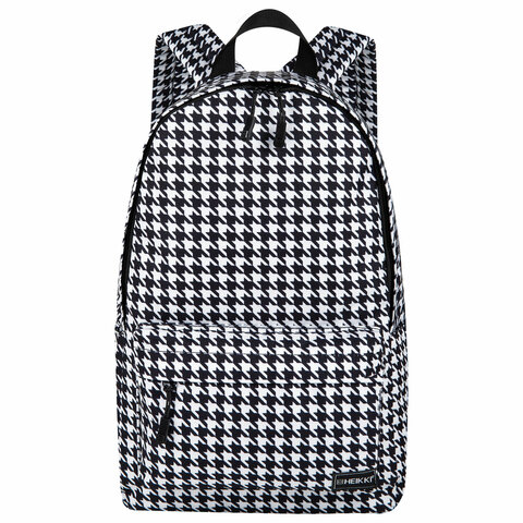 Рюкзак HEIKKI POSITIVE (ХЕЙКИ) универсальный, карман-антивор, "Houndstooth", 42х28х14 см, 273857