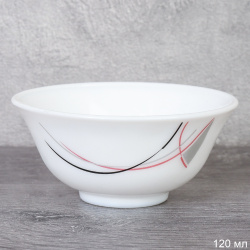 Пиала 120 мл 90 мм Розетка / FW40XN-(7267) /уп 3/72/ Полосы бордо