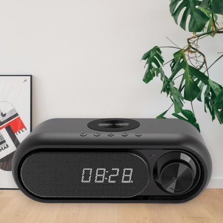 Часы-метеостанция Radon с функцией беспроводной зарядки, черный