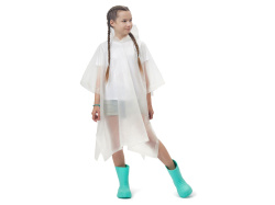 Пончо «Hawaii» c чехлом детский, Размер 8-14, Цвет белый