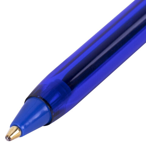 Ручка шариковая BRAUBERG X-30 CLASSIC, СИНЯЯ, мягкое письмо, пишущий узел 1 мм, линия письма 0,5 мм, 144331