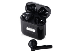 Беспроводные наушники TWS c подсветкой лого «Twinkles», Цвет черный