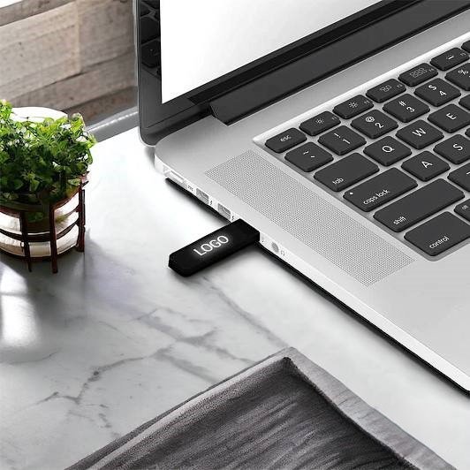 Флешка "Suomi" объем памяти 16 Гб с подсветкой логотипа, металлический корпус в черном цвете