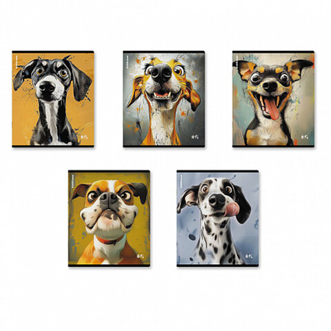 Тетрадь А5 48 л. ERICH KRAUSE, скоба, клетка, TWIN-лак, "Goofy" (микс в спайке), 64871