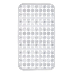 Коврик для ванны противоскользящий 70х36см, "Бусины", прозрачный, ПВХ, присоски, PRIMILA (ПРИМИЛА), 700366