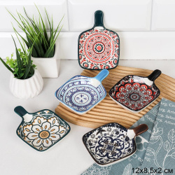 Соусник с ручкой 12х8,5х2 см / ZY085 /уп 40/240/