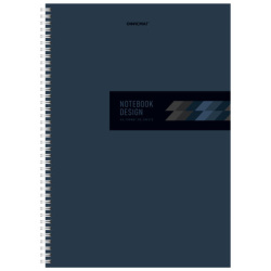 Тетрадь А4, 80 л., ОФИСМАГ, гребень, клетка, обложка картон, ТЕМНАЯ, 405633