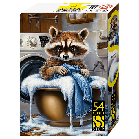 Пазл картонный 54 элемента, "Время уюта", АССОРТИ, поле 18х13 см, STEP PUZZLE