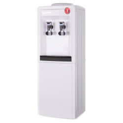 Водораздатчик-кулер БЕЗ НАГРЕВА И ОХЛАЖДЕНИЯ, AQUA WORK 0.8-LWR, напольный, 2 крана, белый, 27934