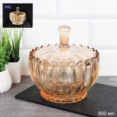 Сахарница 900 мл янтарь / DM608J /уп 16/*