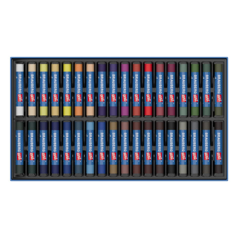 Пастель сухая художественная BRAUBERG ART "Летние ночи", 36 цветов, круглое сечение, 182091