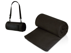 Плед «Нежность» с ремешком на плечо, Цвет черный