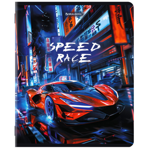 Тетради ДЭК А5 48 л. КОМПЛЕКТ 5 шт. BRAUBERG, скоба, клетка, глянцевый лак, "АВТО", 404932