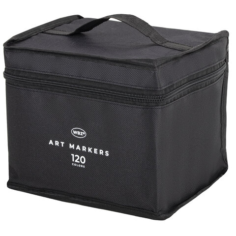 Маркеры для скетчинга двусторонние, НАБОР 120 шт., текстильный чехол, WBZ, 152576