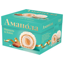Конфеты глазированные AMAPOLA "Миндаль и Кокос" вафельные 100 г