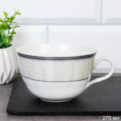 Чашка чайная 270 мл тонкостенный / LY-2133 /уп 18/72/ Кружево