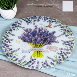 Блюдо сервировочное вращающееся 28 см для брускетт,канапе,нарезки / SL3011 DD132/уп 12/ Лаванда / 712797