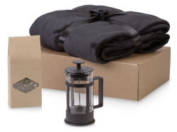 Подарочный набор «Tea time» с пледом, Цвет черный