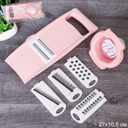 Терка для овощей и корейской моркови с 5 насадками и держателем 27х10 см / TR-363 /уп 60/ 0,172