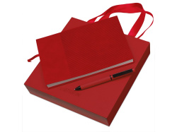 Подарочный набор блокнот А5 и металлическая шариковая ручка «Nabokov», Цвет красный