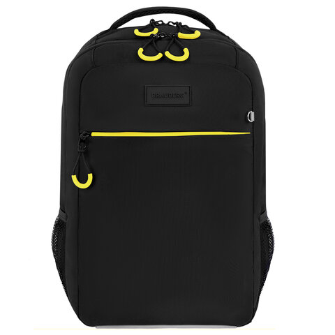 Рюкзак BRAUBERG MAIN, 2 отделения, 3 кармана, "Yellow flash", 38х26х17 см, 274397