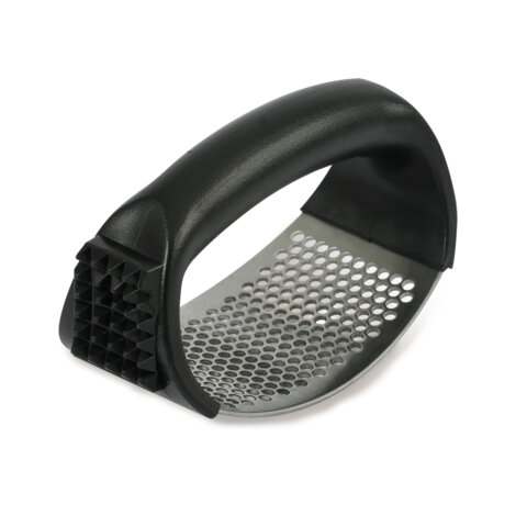 Пресс для чеснока с отбойником для мяса, нержавеющая сталь + пластик, черный, BOOMHOUSE, 702094