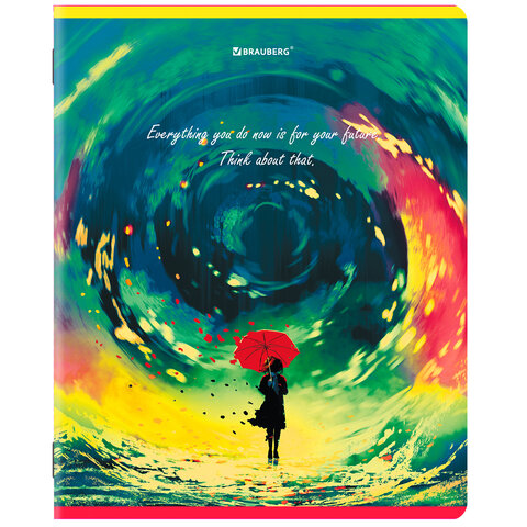 Тетради КОМПЛЕКТ 5 шт., А5, 96 л., BRAUBERG скоба, клетка, глянцевый лак, "Dream World", 404402