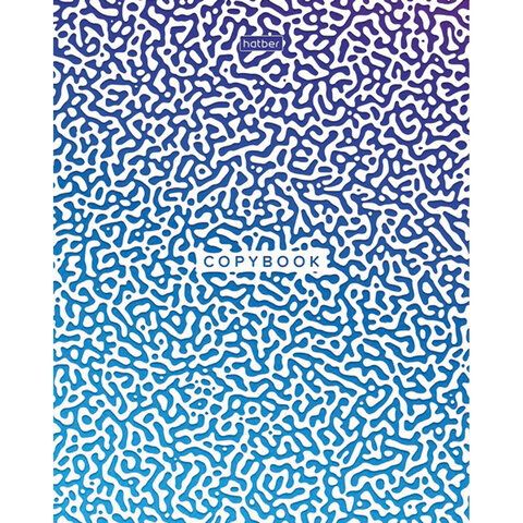 Тетрадь А5, 40 л., HATBER, скоба, клетка, глянцевая ламинация, "Радужные переливы", 40Т5лВ1