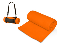 Плед «Нежность» с ремешком на плечо, Цвет оранжевый