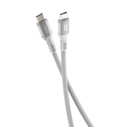 Кабель PD100, Type-C - Type-C, USB2.0, 1.2м, белый, OLMIO