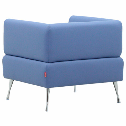 Кресло мягкое "Норд", "V-700", 820х720х730 мм, c подлокотниками, экокожа, голубое