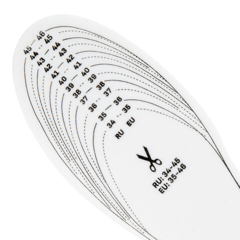 Стельки для обуви ЗИМНИЕ, УНИВЕРСАЛЬНЫЙ размер RU 34-45 / EU 35-46 с линиями выреза, SHEGRA (ШЕГРА), 700755