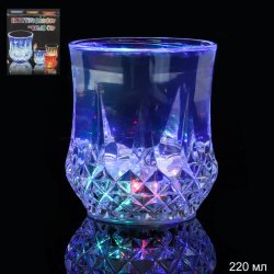 Стакан светящийся 200 мл Ананас пластик / RN-253 /уп 210/