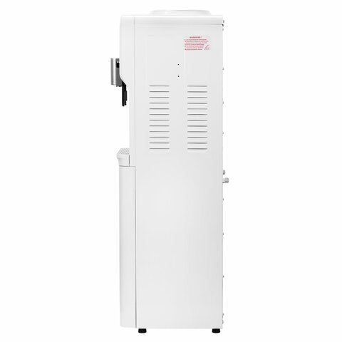 Кулер для воды SONNEN FSE-02A, напольный, НАГРЕВ/ОХЛАЖДЕНИЕ ЭЛЕКТРОННОЕ, 2 крана, белый, 455421