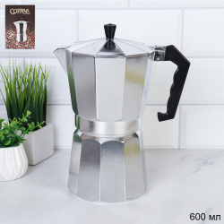 Кофеварка гейзерная 600 мл 12 чашек / LV-179 /уп 24/ 0,586/ 690092