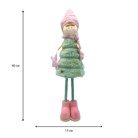 Украшение новогоднее интерьерное, 40 см, "Девочка-елочка", полиэстер, пенопласт, ЗОЛОТАЯ СКАЗКА, 592566