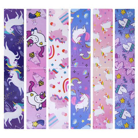 Закладки для книг МАГНИТНЫЕ, "GIRLS", набор 12 штук, 60x20 мм, FUNSTER, 116654