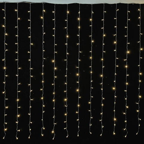 Электрогирлянда-занавес комнатная "Штора" 3х2 м, 306 LED, теплый белый, 220 V, ЗОЛОТАЯ СКАЗКА, 591334