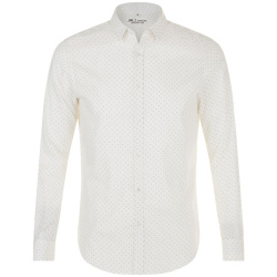 Рубашка мужская Becker Men, белая с темно-синим, S–3XL