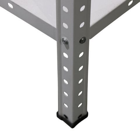 Стеллаж металл BOOMHOUSE (БУМХАУС) 1500x750x300 мм, 4 полки, нагрузка на стеллаж до 120 кг, белый, 291419