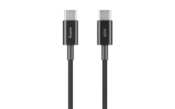 Кабель SIMPLE, Type-C - Type-C, 60W, USB2.0, 1.2м, черный, OLMIO