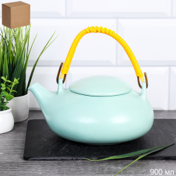 Чайник заварочный 900 мл / FU-789 /уп 24/ плетеная ручка