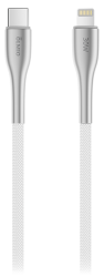 Кабель STYLE, Type-C - Lightning, USB2.0, 1.2м, белый, OLMIO