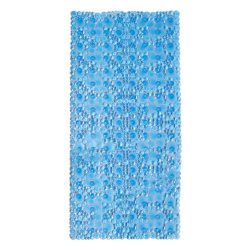 Коврик для ванны противоскользящий 88х40 см, "Пузыри", прозрачно-голубой, ПВХ, присоски, PRIMILA (ПРИМИЛА), 700365