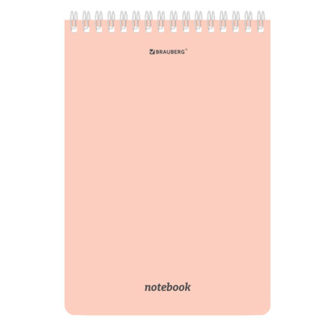 Блокнот А5 146х206мм, 80л, гребень, картон, клетка, BRAUBERG, КС МОРАНДИ, 118553