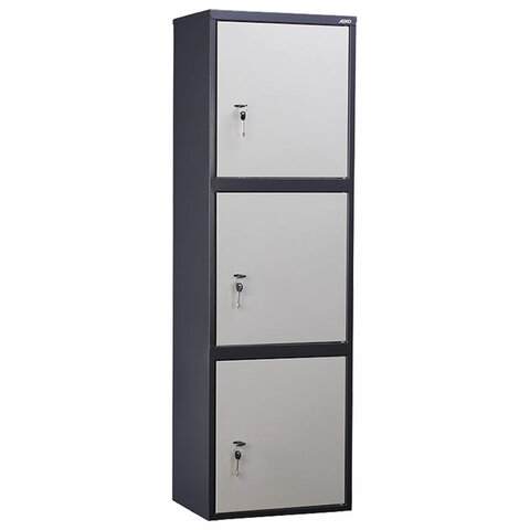 Шкаф металлический для документов AIKO "SL-150/3Т" ГРАФИТ, 1490х460х340 мм, 37 кг, S10799153502