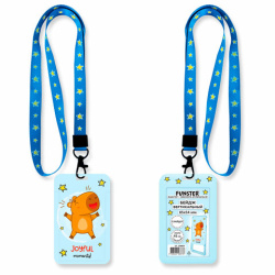 Бейдж вертикальный с 3D печатью "Капибара" (85х54 мм), лента 45 см, СЛАЙДЕР, FUNSTER, 238829